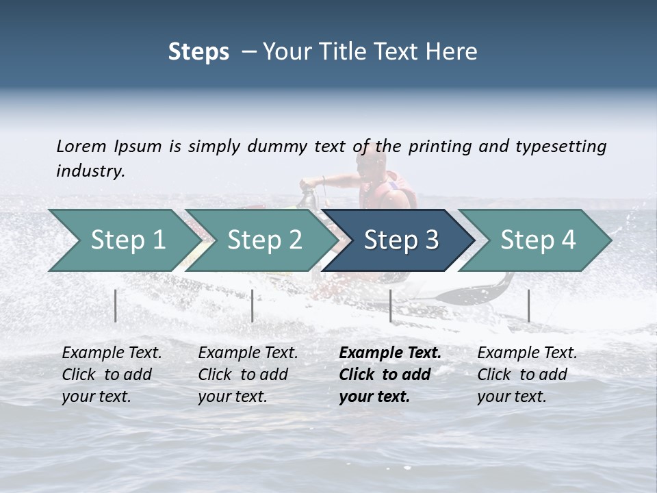 Seashore Ski Fast PowerPoint Template