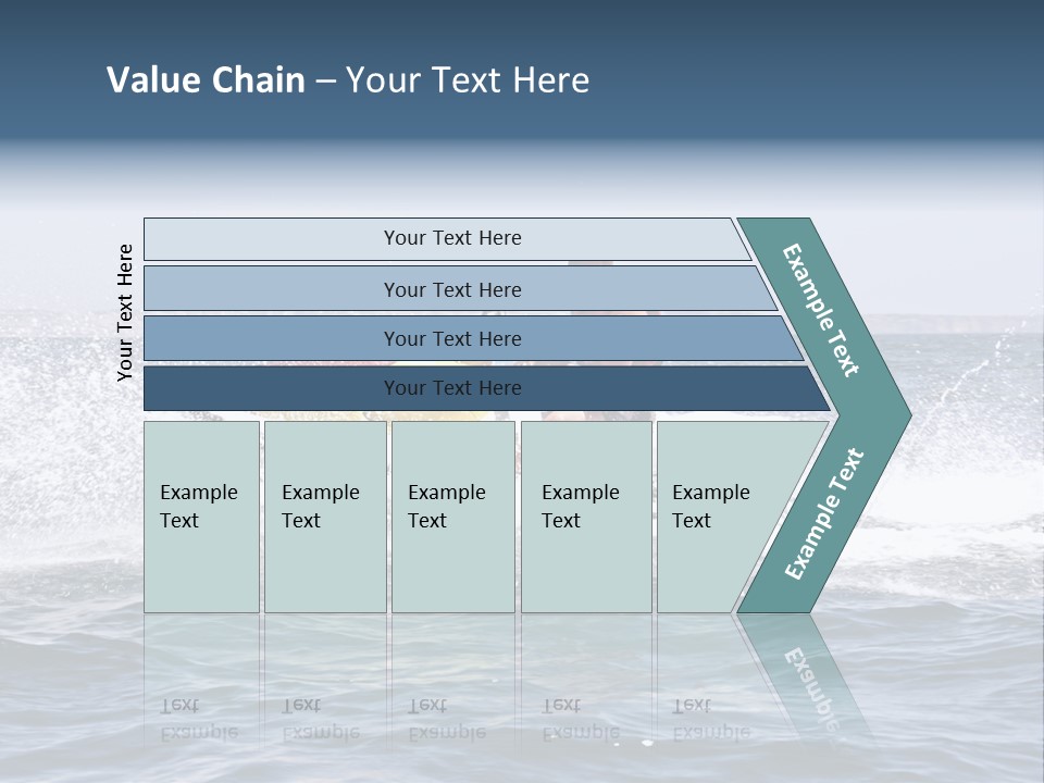 Seashore Ski Fast PowerPoint Template