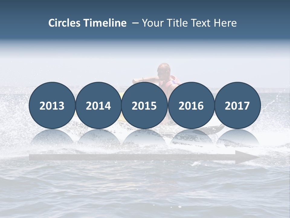 Seashore Ski Fast PowerPoint Template