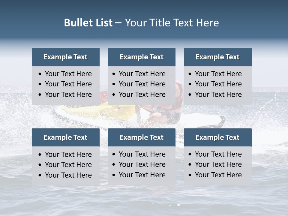 Seashore Ski Fast PowerPoint Template