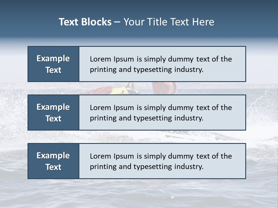 Seashore Ski Fast PowerPoint Template