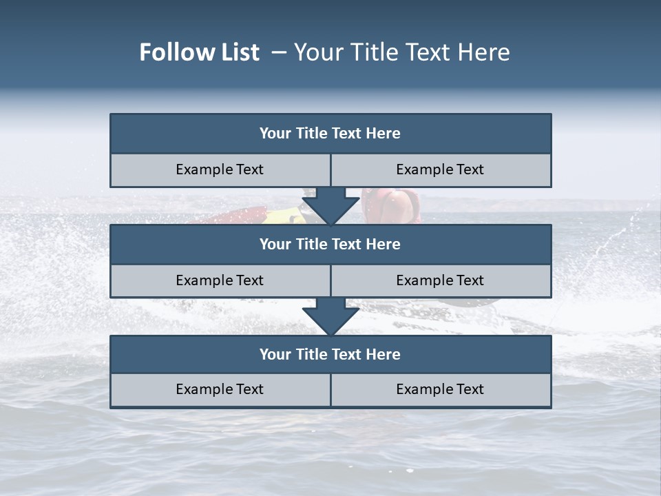 Seashore Ski Fast PowerPoint Template