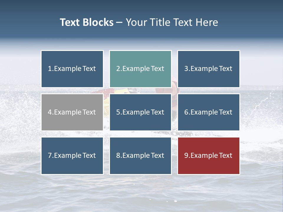 Seashore Ski Fast PowerPoint Template
