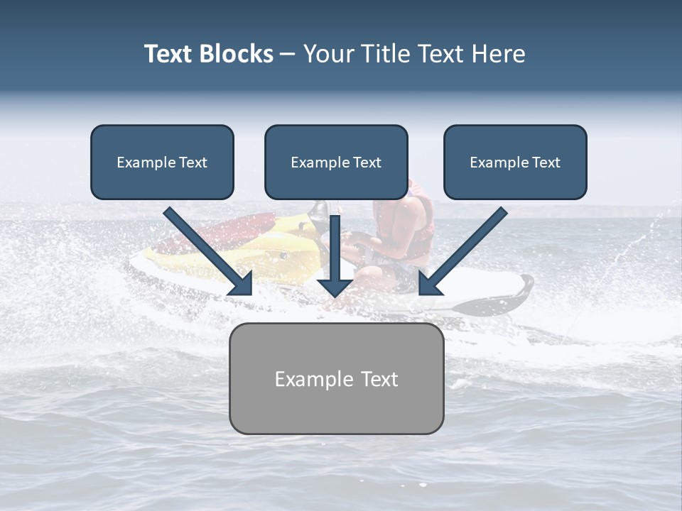 Seashore Ski Fast PowerPoint Template