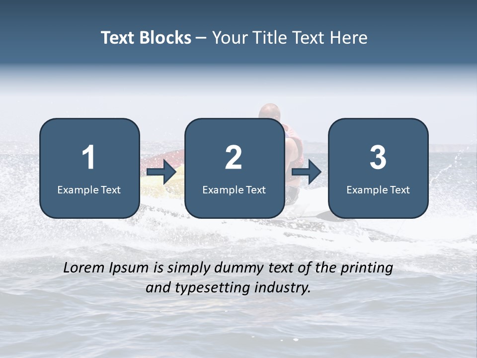 Seashore Ski Fast PowerPoint Template
