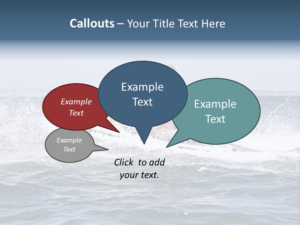 Seashore Ski Fast PowerPoint Template