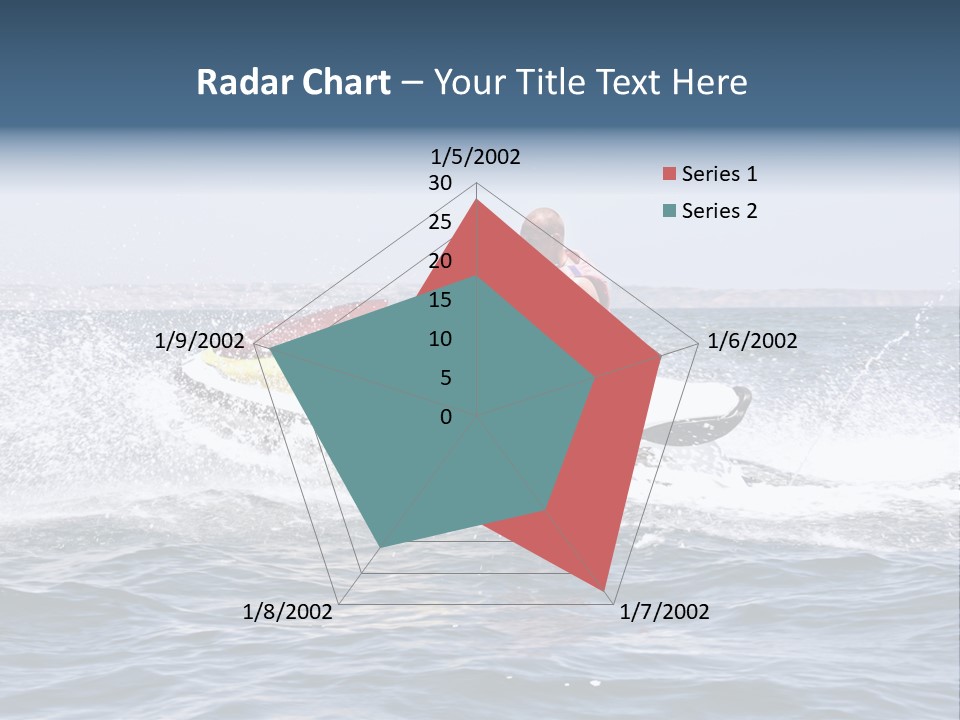 Seashore Ski Fast PowerPoint Template