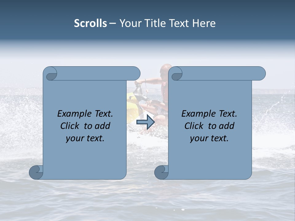 Seashore Ski Fast PowerPoint Template
