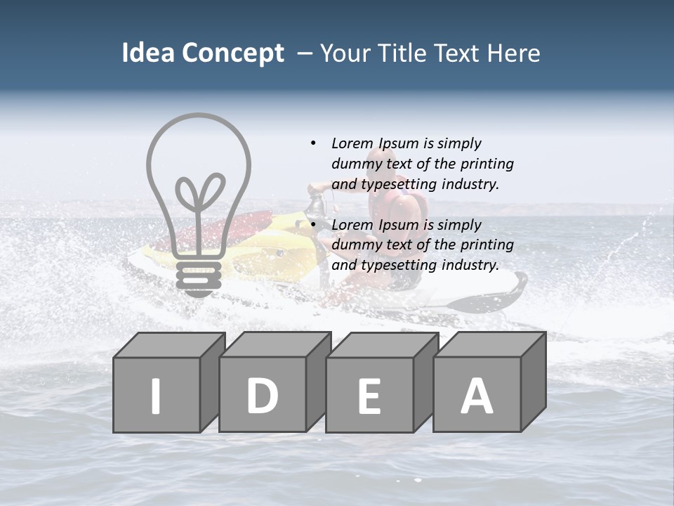 Seashore Ski Fast PowerPoint Template