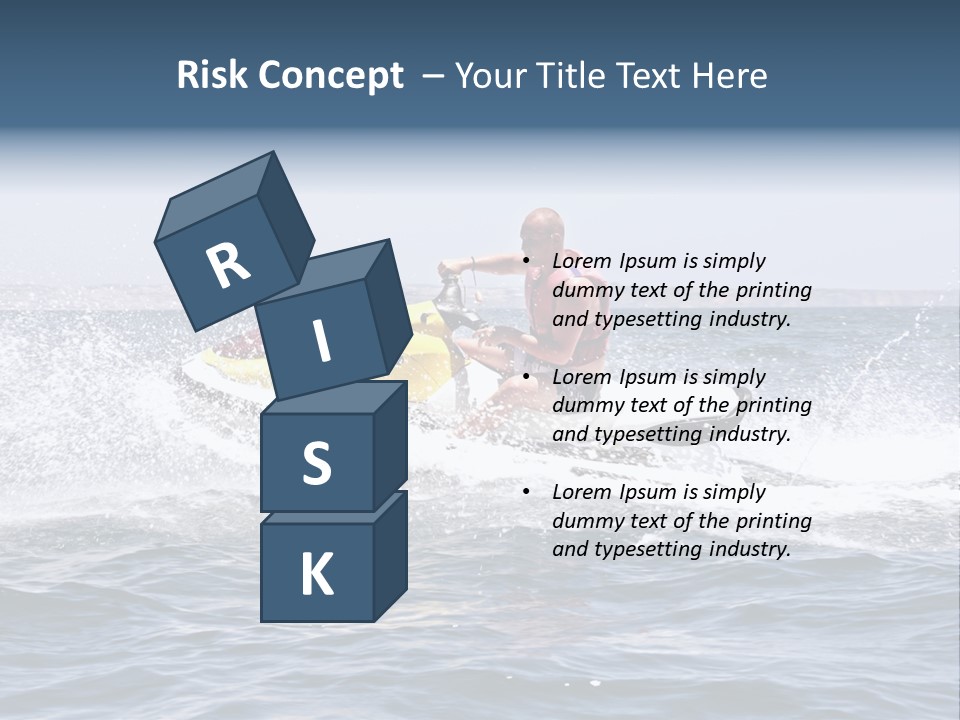 Seashore Ski Fast PowerPoint Template