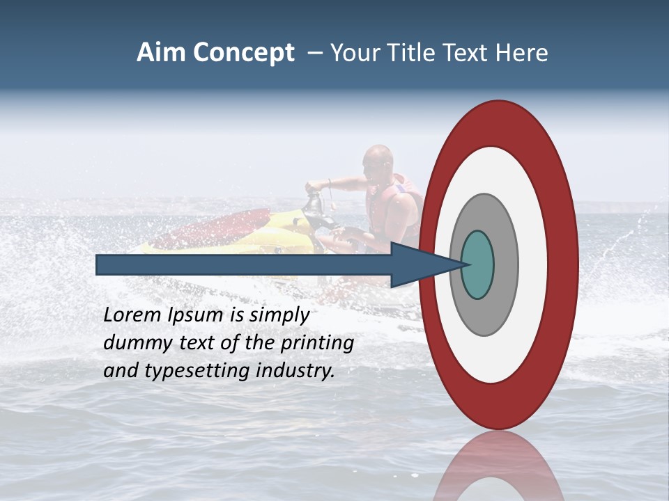 Seashore Ski Fast PowerPoint Template