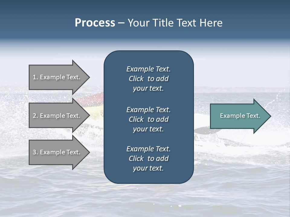 Seashore Ski Fast PowerPoint Template
