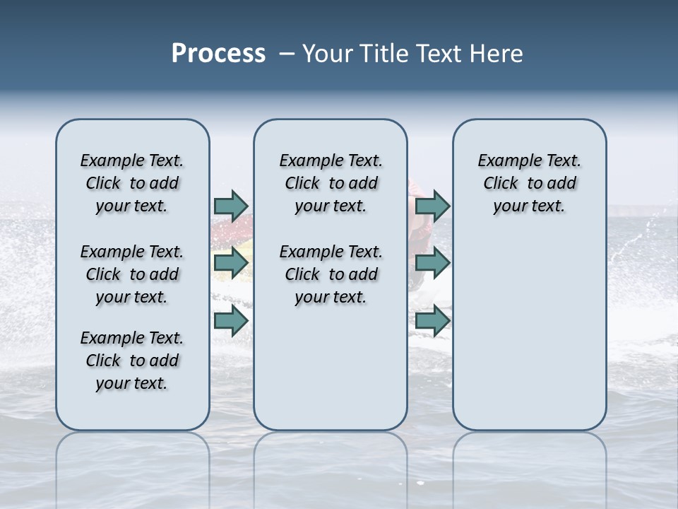 Seashore Ski Fast PowerPoint Template
