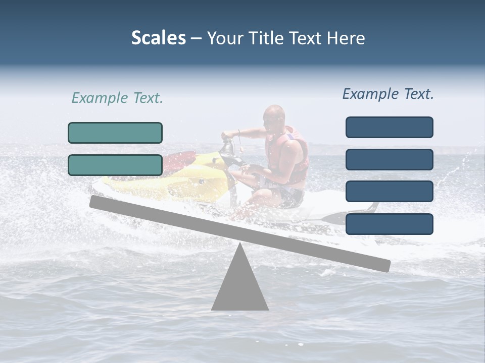 Seashore Ski Fast PowerPoint Template