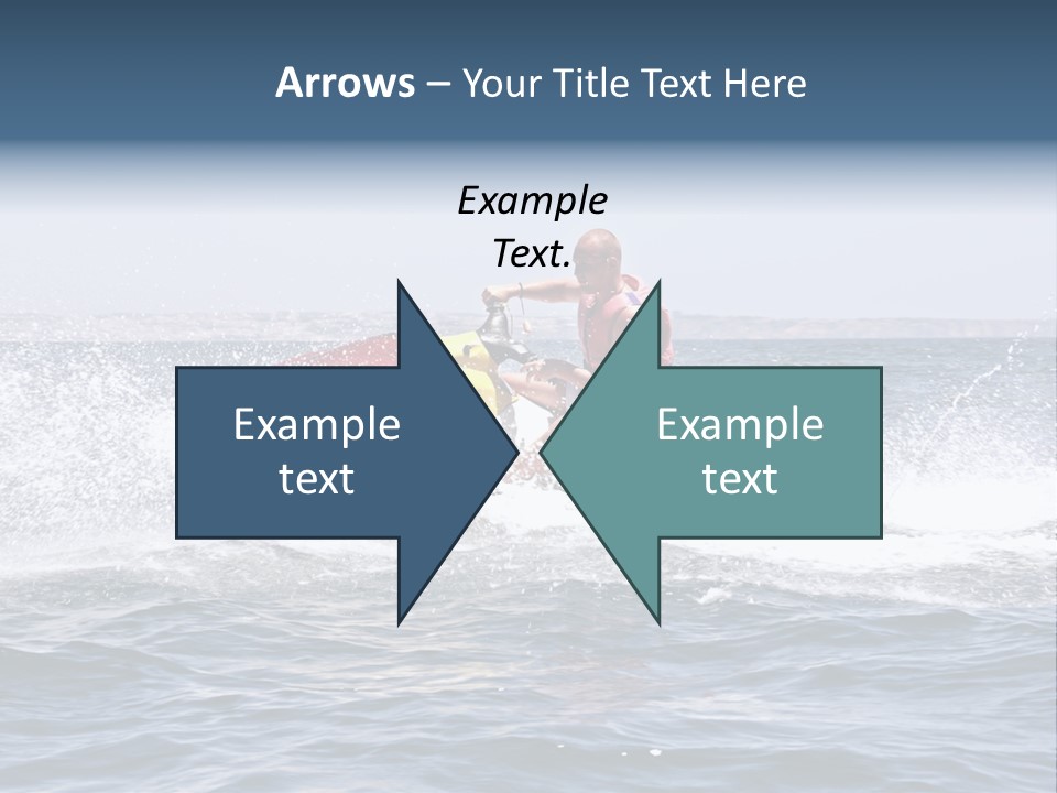 Seashore Ski Fast PowerPoint Template