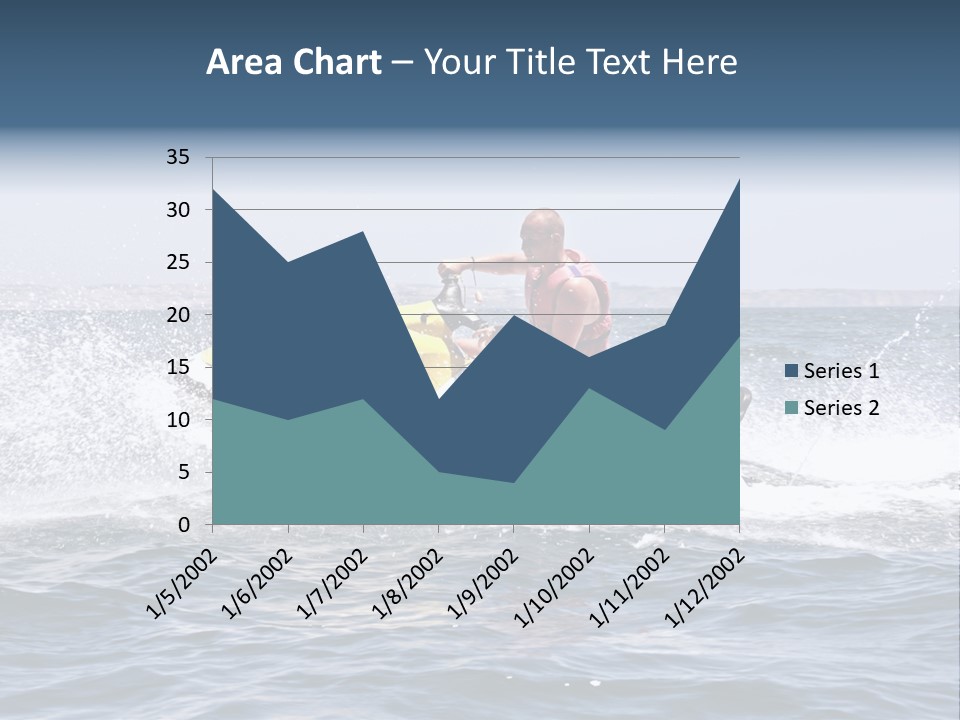 Seashore Ski Fast PowerPoint Template