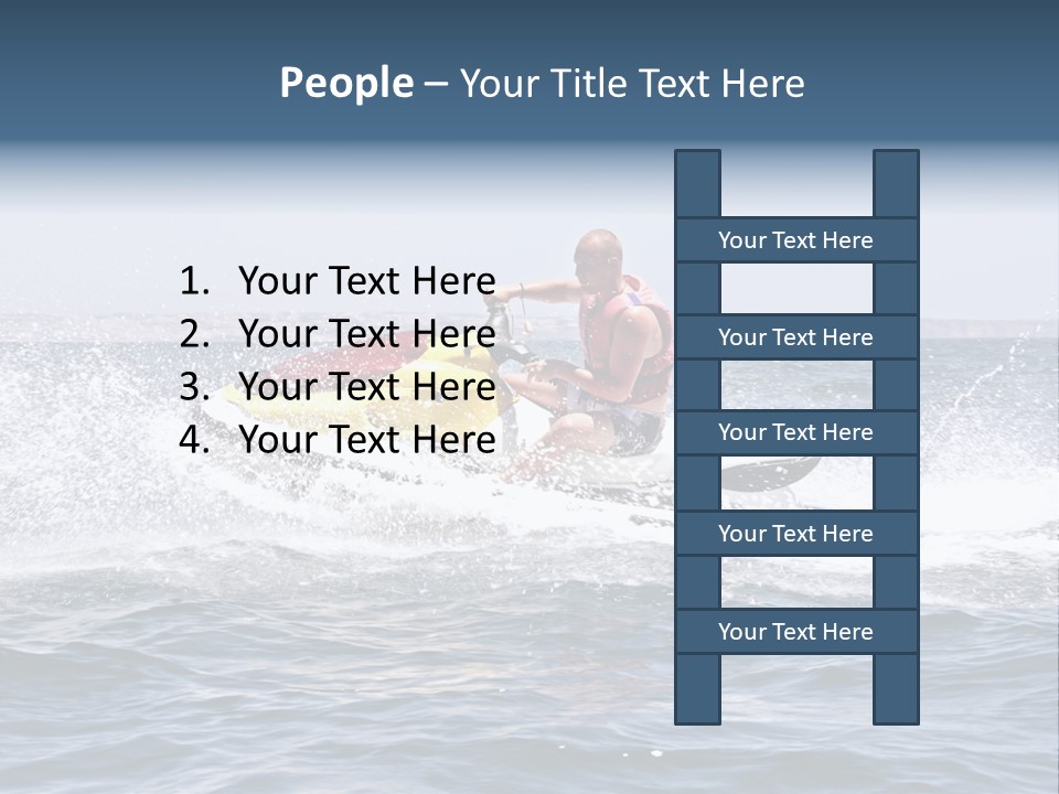 Seashore Ski Fast PowerPoint Template