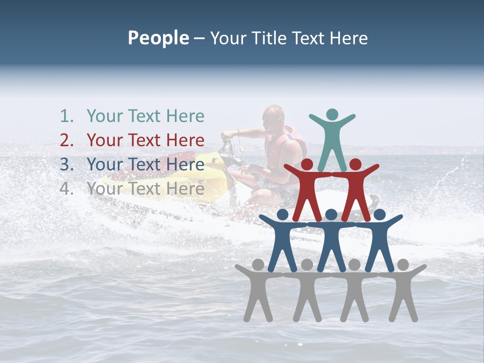 Seashore Ski Fast PowerPoint Template