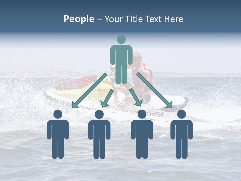 Seashore Ski Fast PowerPoint Template