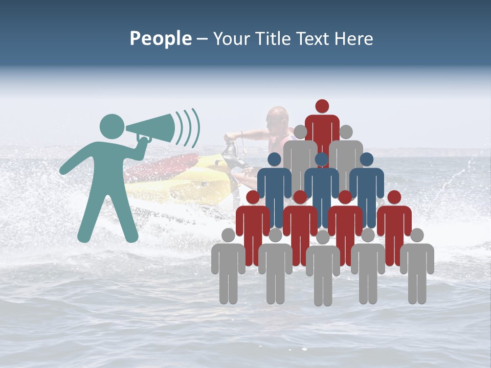 Seashore Ski Fast PowerPoint Template