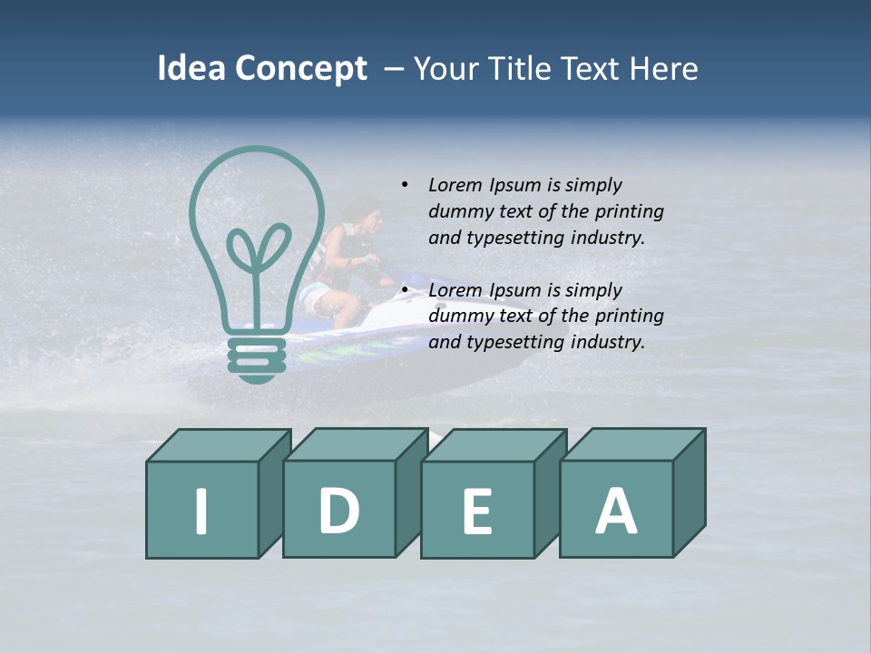 Sports Beach Jet Skier PowerPoint Template