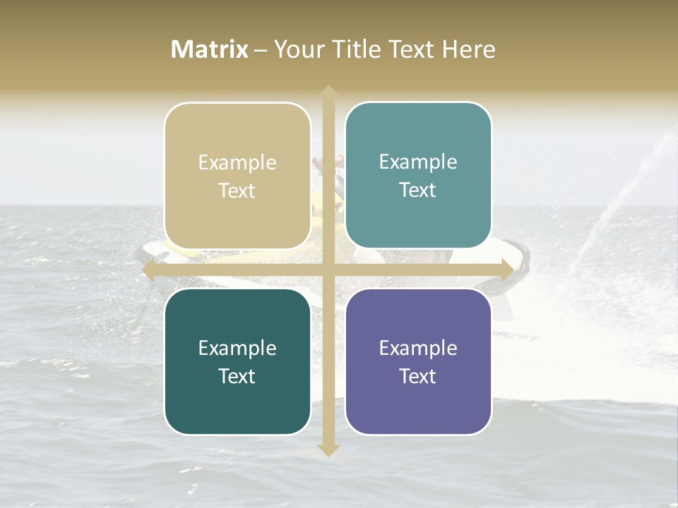 Jetski Scooter White PowerPoint Template