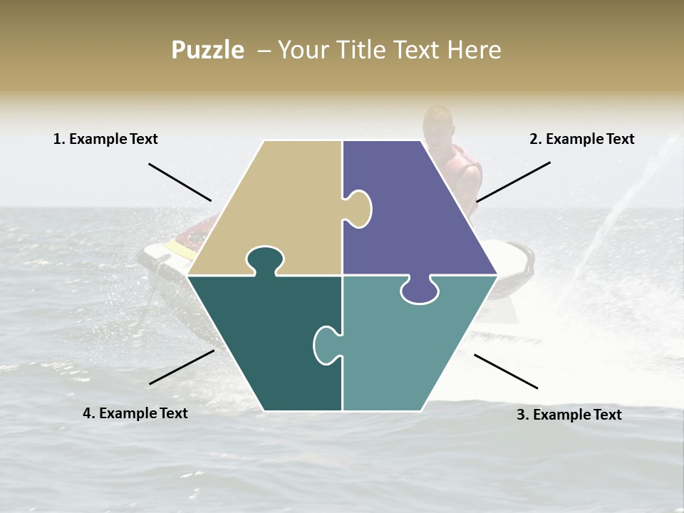 Jetski Scooter White PowerPoint Template