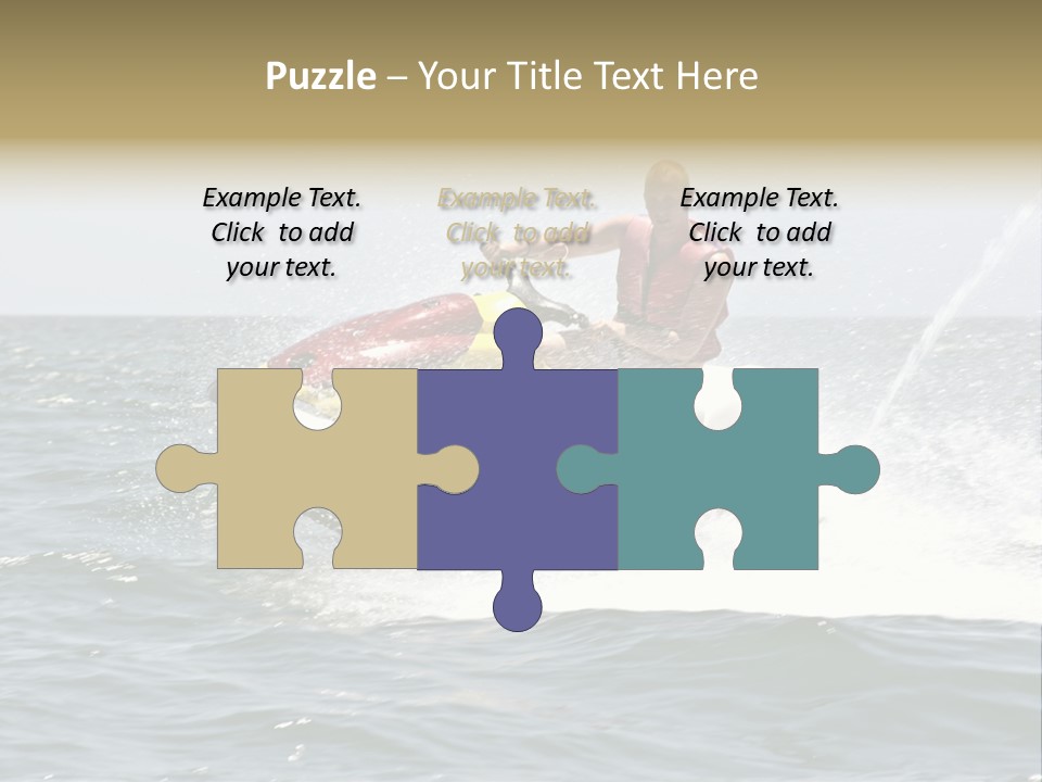 Jetski Scooter White PowerPoint Template