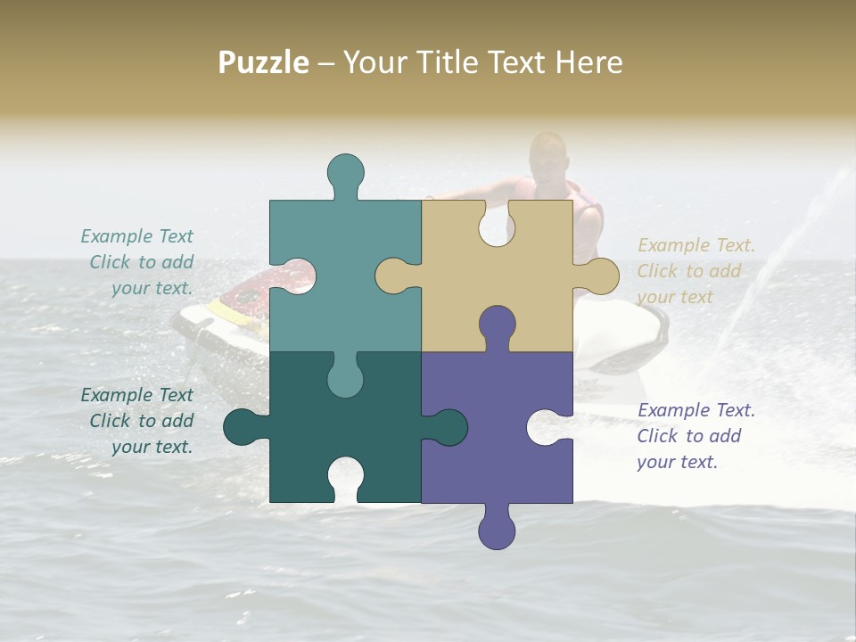 Jetski Scooter White PowerPoint Template