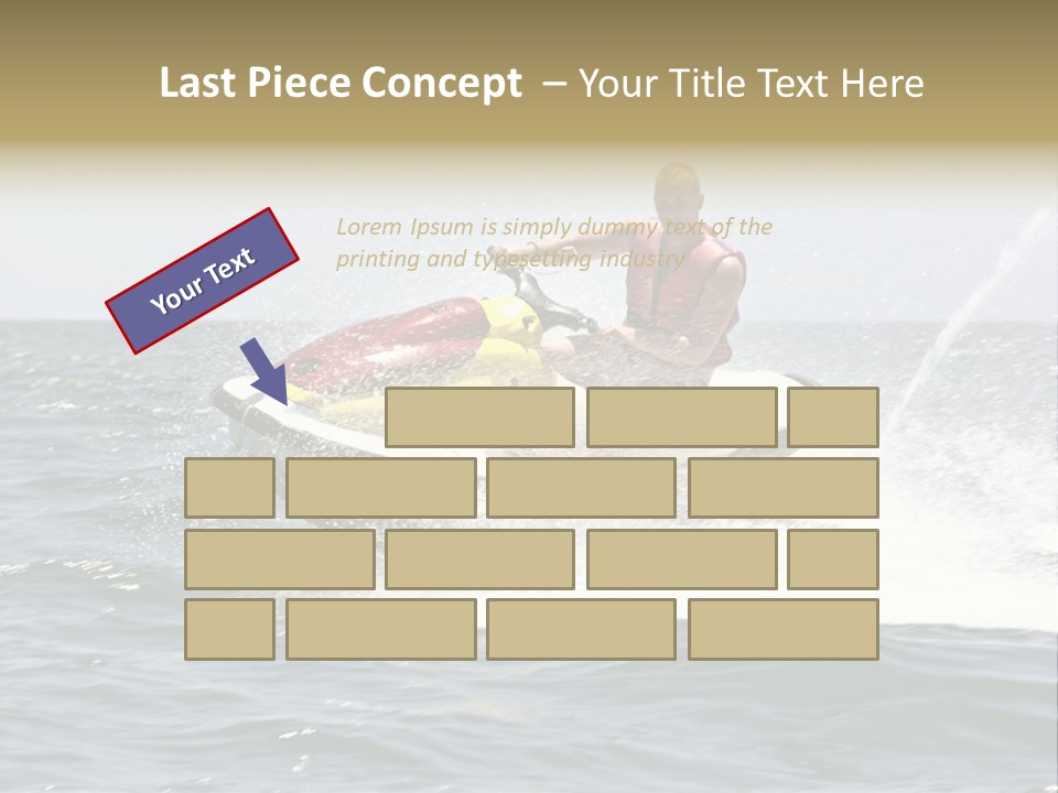 Jetski Scooter White PowerPoint Template