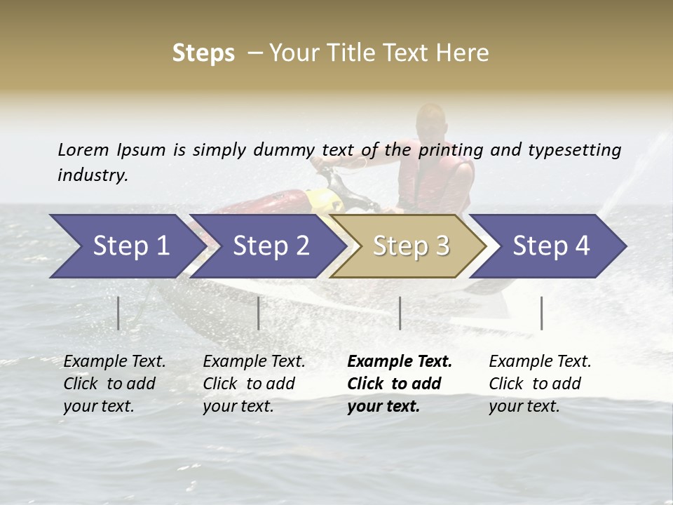 Jetski Scooter White PowerPoint Template