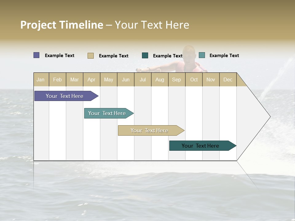 Jetski Scooter White PowerPoint Template