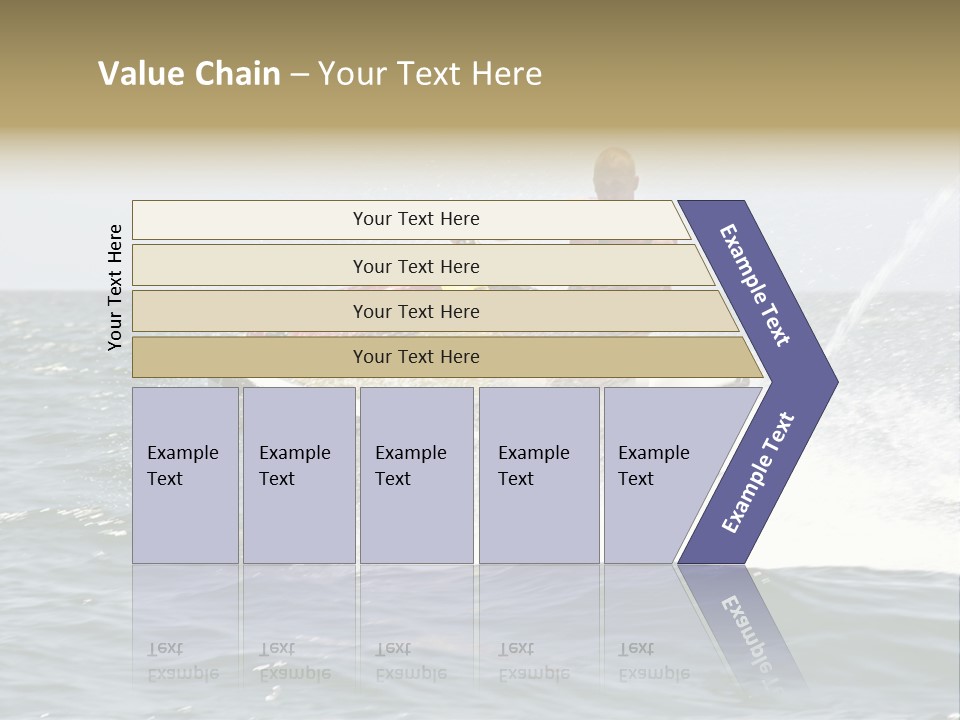 Jetski Scooter White PowerPoint Template