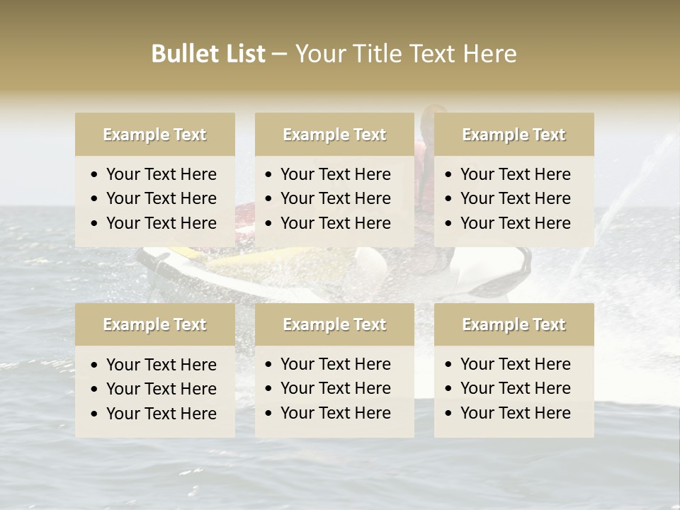 Jetski Scooter White PowerPoint Template