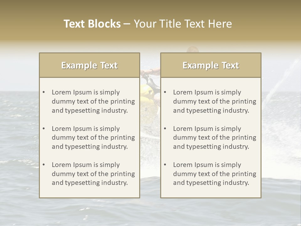 Jetski Scooter White PowerPoint Template