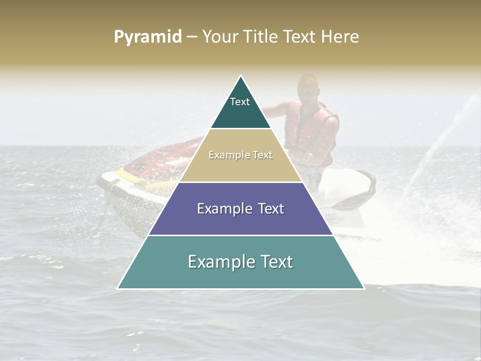 Jetski Scooter White PowerPoint Template