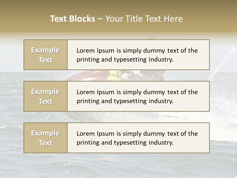 Jetski Scooter White PowerPoint Template