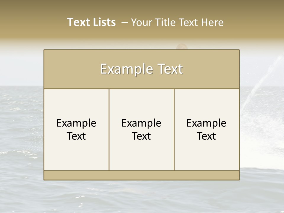 Jetski Scooter White PowerPoint Template