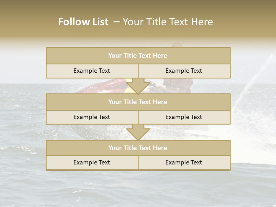 Jetski Scooter White PowerPoint Template