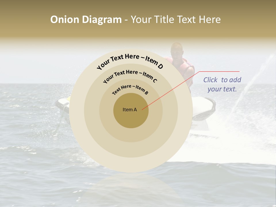 Jetski Scooter White PowerPoint Template