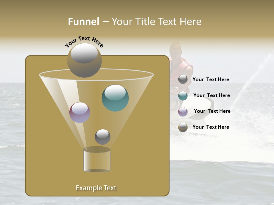 Jetski Scooter White PowerPoint Template