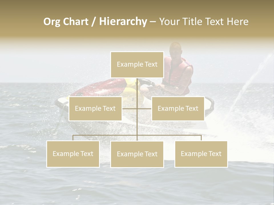 Jetski Scooter White PowerPoint Template