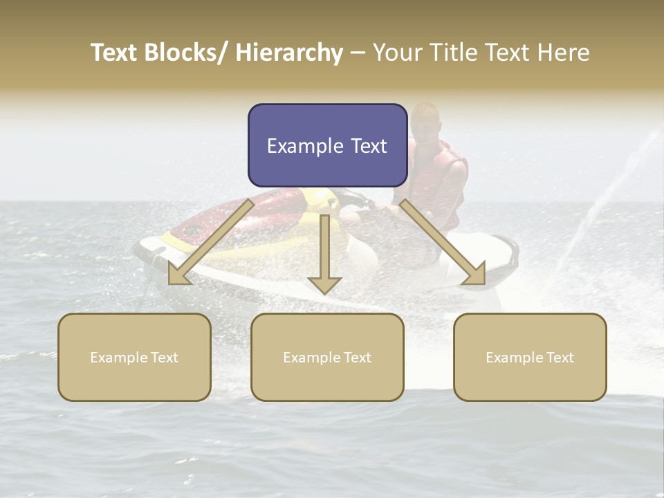 Jetski Scooter White PowerPoint Template