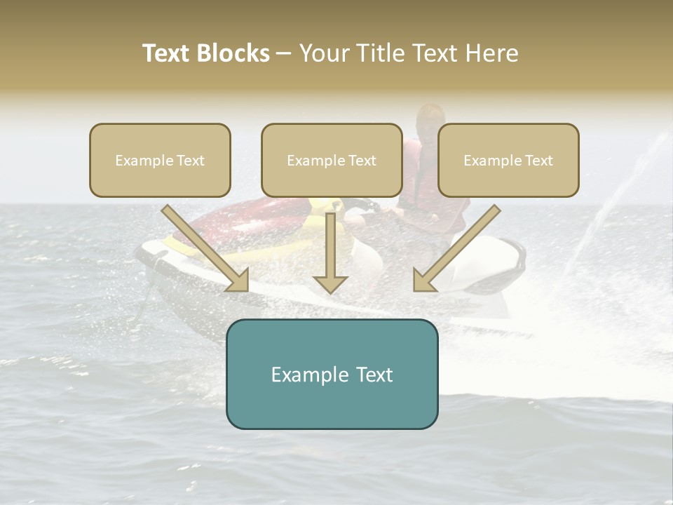 Jetski Scooter White PowerPoint Template