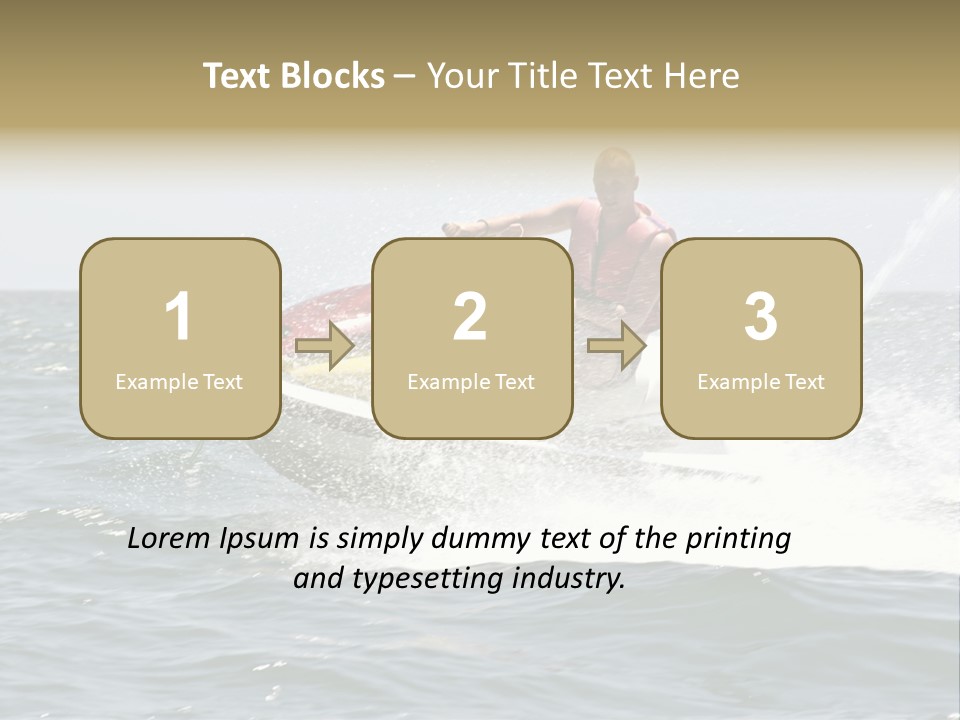 Jetski Scooter White PowerPoint Template