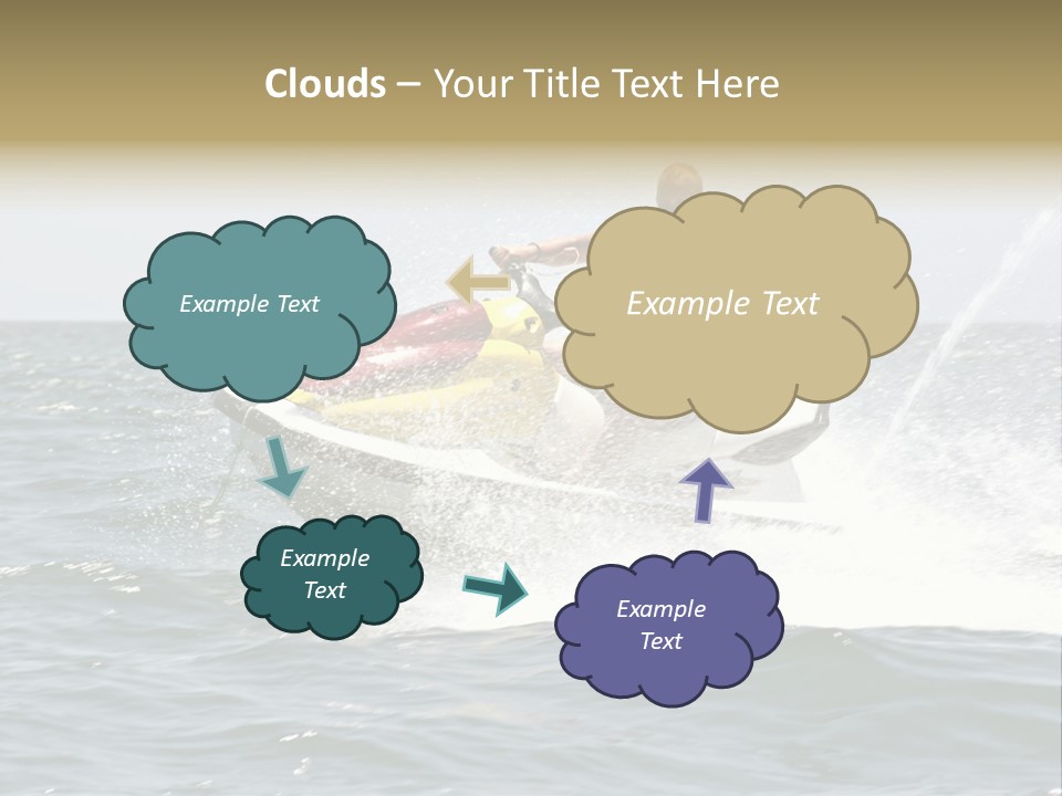 Jetski Scooter White PowerPoint Template