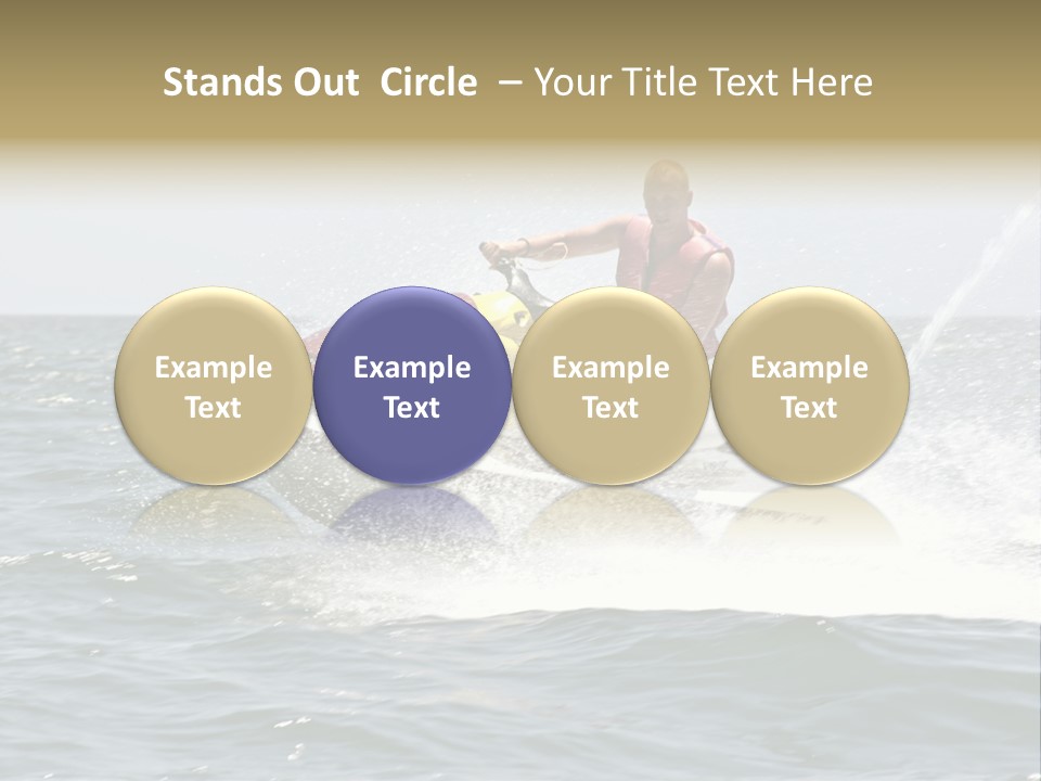 Jetski Scooter White PowerPoint Template