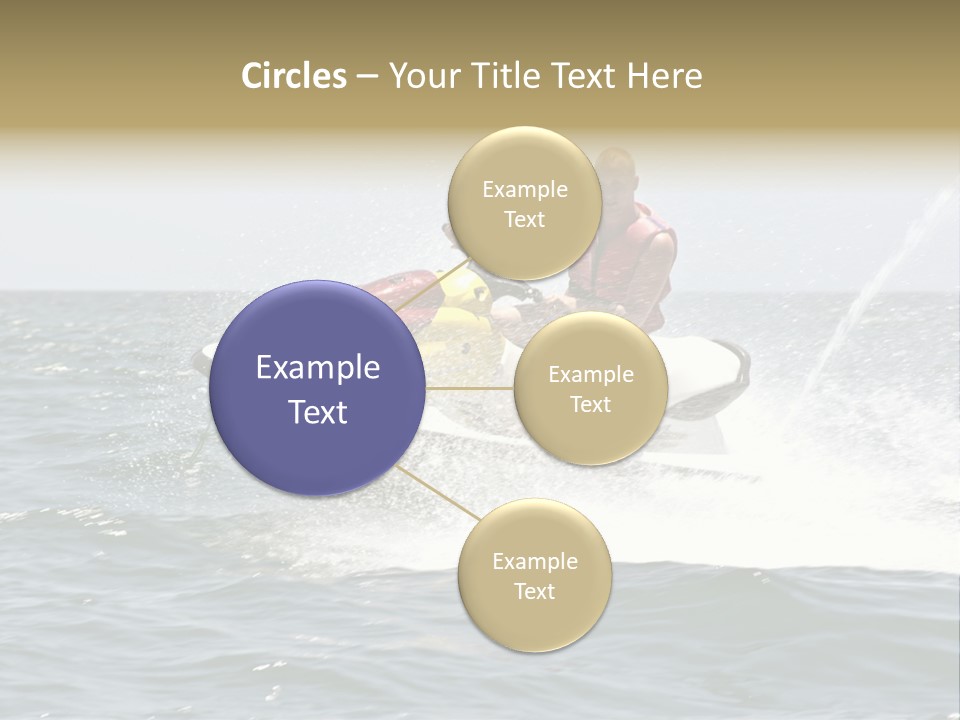 Jetski Scooter White PowerPoint Template