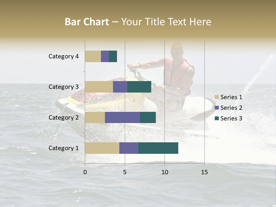 Jetski Scooter White PowerPoint Template