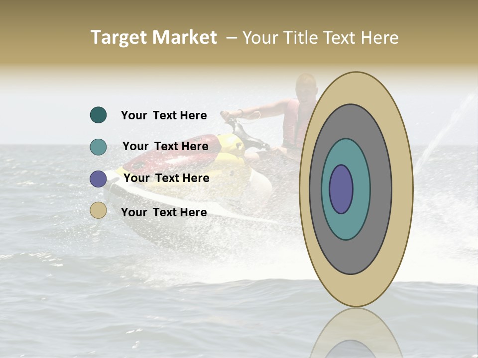 Jetski Scooter White PowerPoint Template
